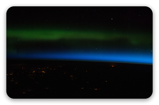 Noorderlicht vanuit de ruimte