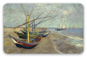 Visserboten op het strand