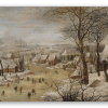 Winterlandschap met vogelknip