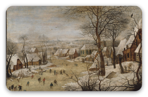 Winterlandschap met vogelknip