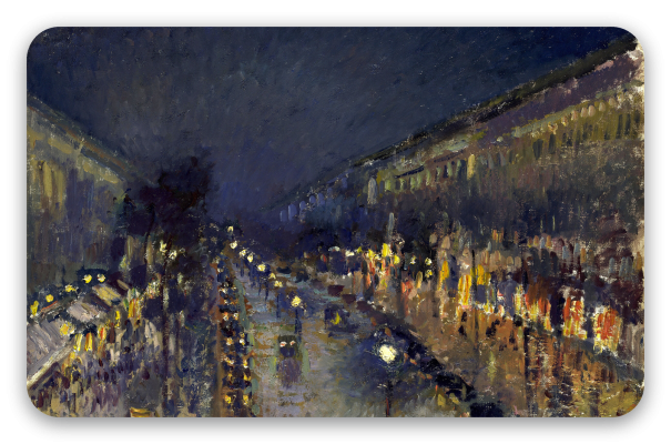Boulevard Montmartre bij nacht