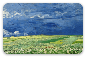 Korenvelden onder onweerslucht