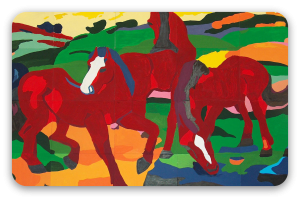 Weidende paarden