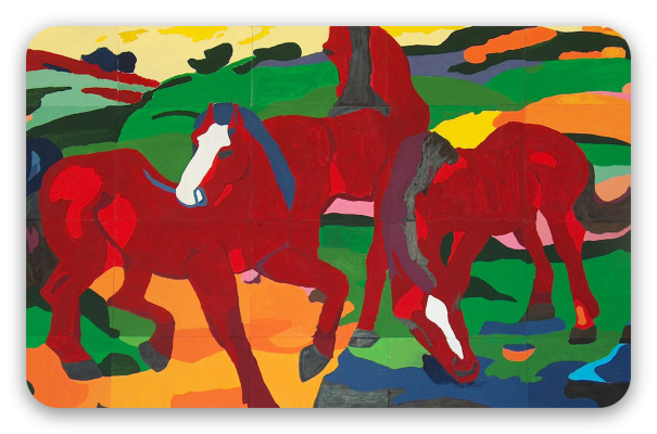 Weidende paarden