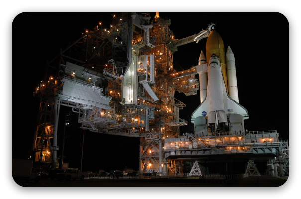 Shuttle-lancering