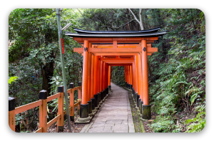 De rode poorten van Kyoto