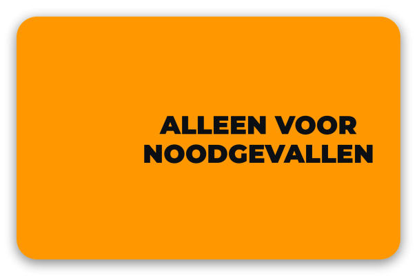 Alleen voor noodgevallen