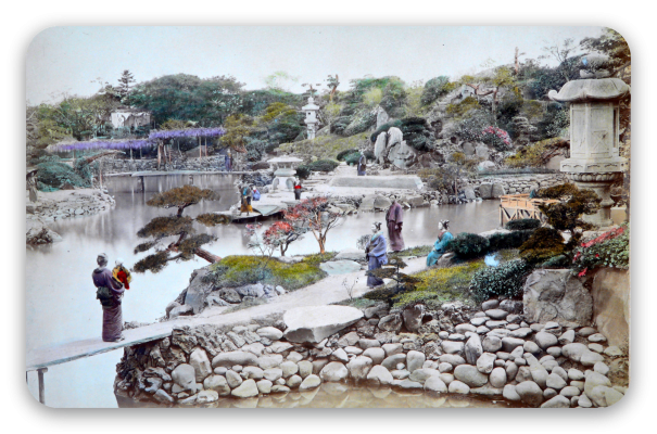 Japanse tuin rond 1890