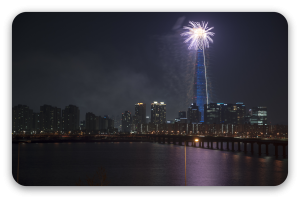 Vuurwerk boven Seoul