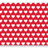 Hartjes wit op rood