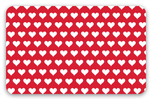 Hartjes wit op rood