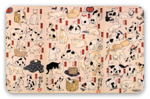 Katten als de 53 stations van de Tokaido