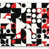 Bauhaus zwart-wit met rood