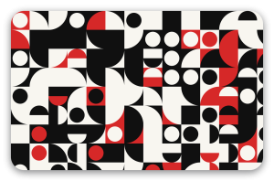 Bauhaus zwart-wit met rood